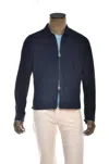 Kiton Kired Juan Lambskin Suede Zip-up Jacket In Blue