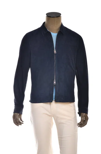 KITON KIRED JUAN LAMBSKIN SUEDE ZIP-UP JACKET