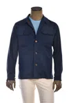 Kiton Kired Leo Wool Light Jacket In Blue