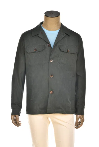 Kiton Kired Leo Wool Light Jacket In Green