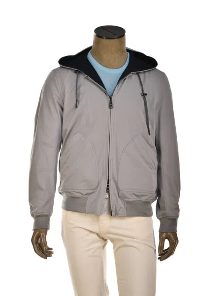 Kiton Kired Tinga Nylon Reversible Jacket In Gold