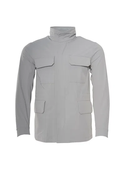 KITON KIRED YARI SOLID NYLON HIDDEN HOOD LIGHT-JACKET