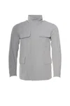 Kiton Kired Yari Solid Nylon Hidden Hood Light-jacket In Gray