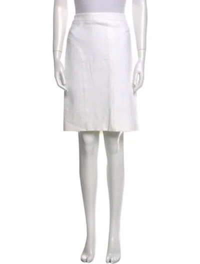 Pre-owned Kiton Knee-length Skirt In White