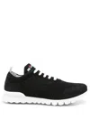 Kiton Knit Low-top Sneaker In Black