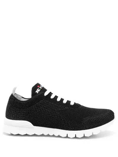 Kiton Knit Low-top Sneaker In Black