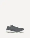 Kiton Fits Mesh Sneakers Pull Tab Rubber Sole In Gray