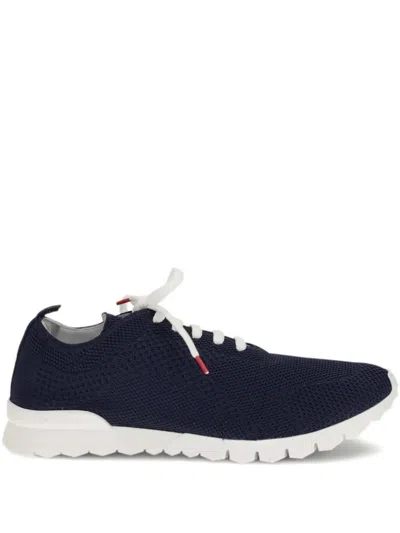Kiton Knit Upper Sneakers In Blue