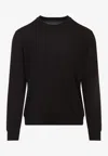 Kiton Cashmere-silk Blend Sweater With Classic Crew Neckline