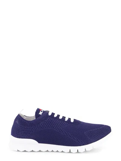 Kiton Knitted Fabric Sneakers With Embroidered Logo In Multi
