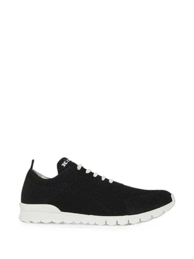 Kiton Knitted Running Sneakers In Black