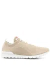 Kiton Straw Fit Running Sneakers In Neutrals