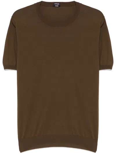 Kiton Knitted T-shirt In 褐色