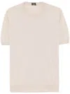 Kiton Knitted T-shirt In Neutrals