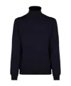 Kiton Knitted Turtleneck Jumper In Blue