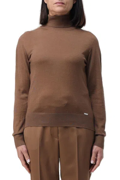 Kiton Knitted Turtleneck Jumper  In Brown