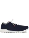 Kiton Fits Sneakers Round Toe Knit Upper In Blue