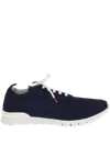 Kiton Knitted-upper Sneaker In Navy