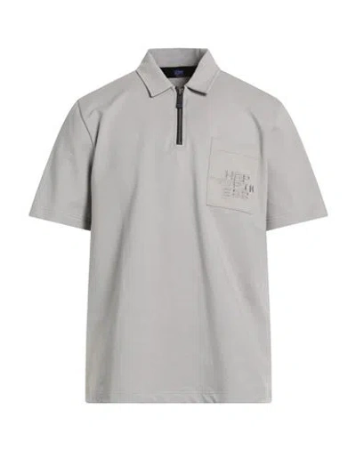 Kiton Knt Man Polo Shirt Grey Size L Cotton, Elastane In Gray