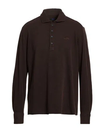 Kiton Knt Man Shirt Dark Brown Size L Cotton, Polyamide