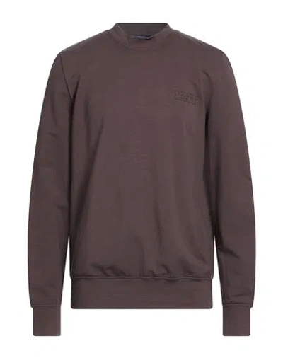 Kiton Knt Man Sweatshirt Chocolate Brown Size L Cotton, Elastane