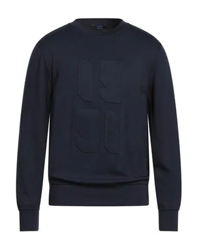 Kiton Knt Man Sweatshirt Midnight Blue Size L Viscose, Elastane