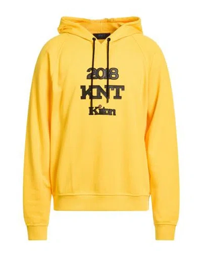 Kiton Knt Man Sweatshirt Yellow Size Xxl Cotton, Elastane