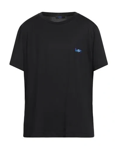 Kiton Knt Man T-shirt Black Size Xxl Giza 45 Cotton