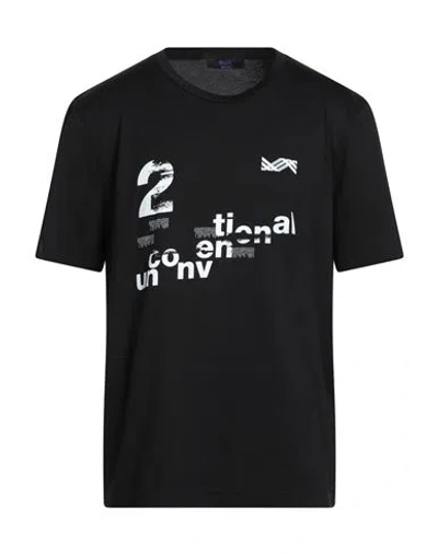 Kiton Knt Man T-shirt Black Size Xxl Giza 45 Cotton