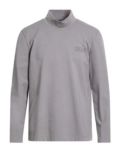 Kiton Knt Man T-shirt Grey Size L Cotton, Elastane In Gray