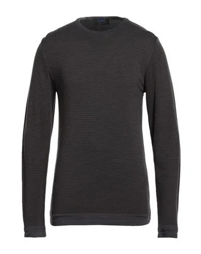 Kiton Knt Man T-shirt Lead Size L Viscose, Wool, Polyamide In Black