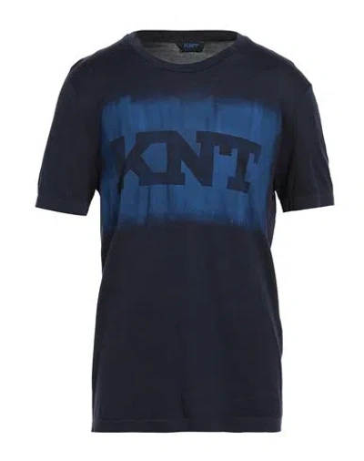 Kiton Knt Man T-shirt Midnight Blue Size L Cotton
