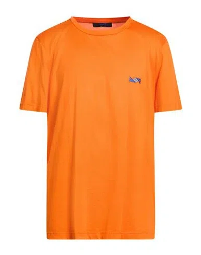 Kiton Knt Man T-shirt Orange Size L Cotton