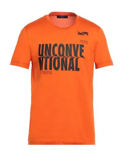 Kiton Knt Man T-shirt Orange Size Xxl Giza 45 Cotton