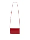 Kiton Cross-body Bag With Glossy Finish And Adjustable Strap In Red