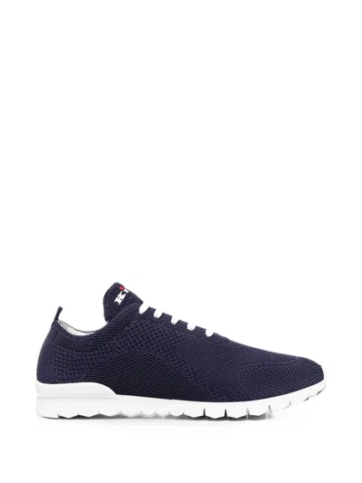 Kiton Lace-up Sneakers In Blue