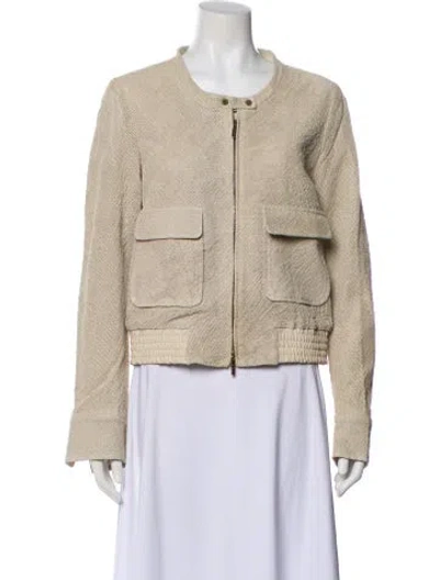 Pre-owned Kiton Lambskin Jacket In Neutral