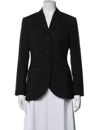 Pre-owned Kiton Lambswool Blazer In Black
