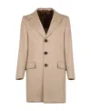 Kiton Single-breasted Coat In Nude