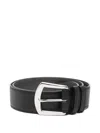 Kiton Leather Belt In Black