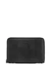 Kiton Leather Holder In Leather In Black