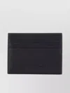 Kiton Black Leather Multi Compartment Card Case In Black