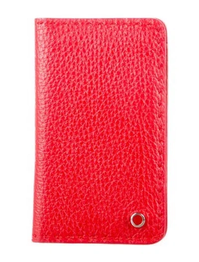 Pre-owned Kiton Leather Card Holder In Red