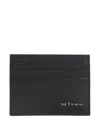 Kiton Compact Textured Card Holder In Black