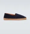 Kiton Leather Espadrilles In Blue