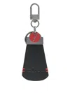 Kiton Leather Keyring In Black
