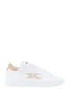 KITON LEATHER LACE-UP SNEAKERS