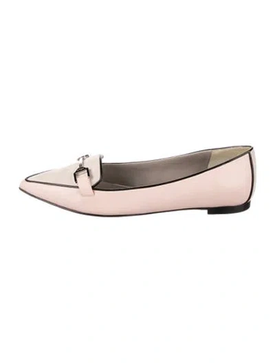 Pre-owned Kiton Leather Loafers In Pink