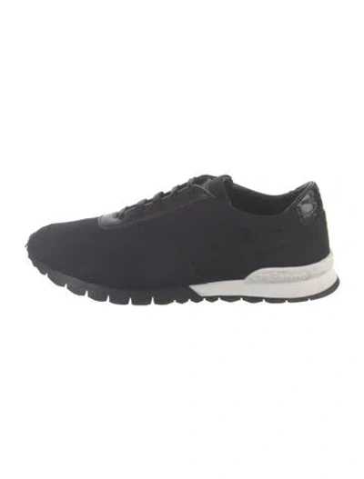 Pre-owned Kiton Leather Sneakers In Blue
