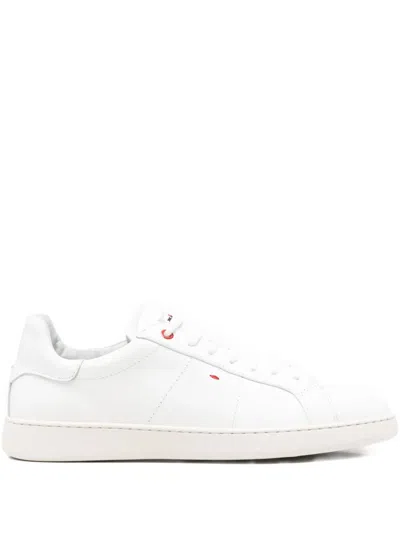 Kiton Leather Sneakers In White